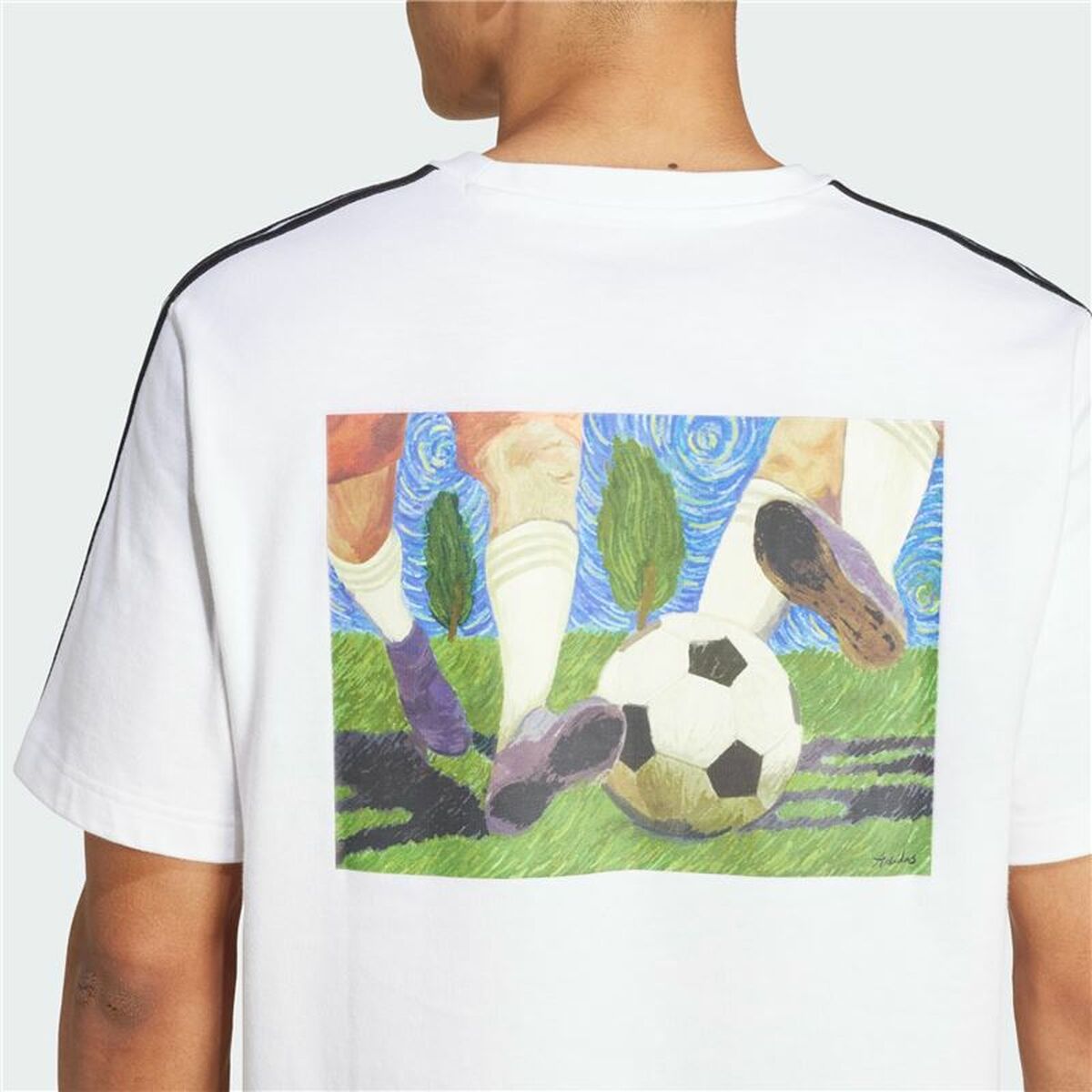 Ανδρική Μπλούζα με Κοντό Μανίκι Adidas Gallery Graphic Λευκό