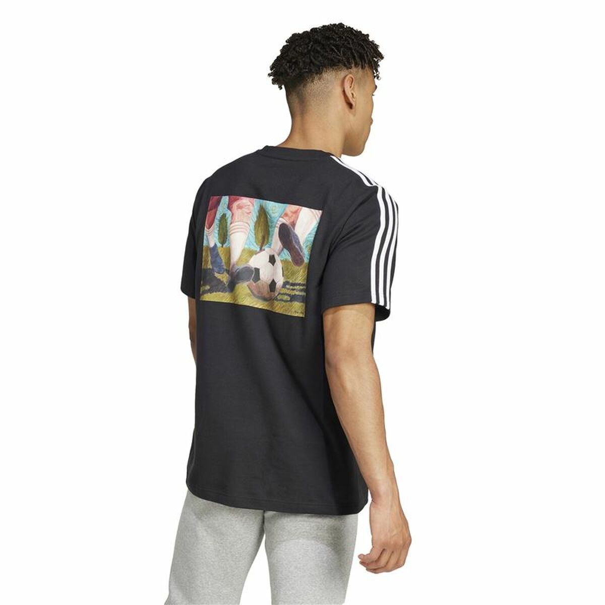 Ανδρική Μπλούζα με Κοντό Μανίκι Adidas Gallery Graphic Μαύρο