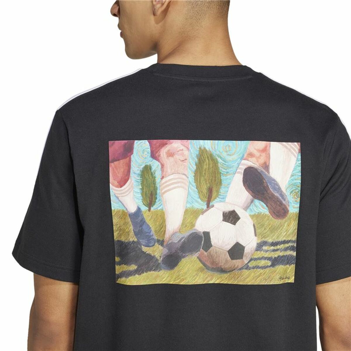 Ανδρική Μπλούζα με Κοντό Μανίκι Adidas Gallery Graphic Μαύρο