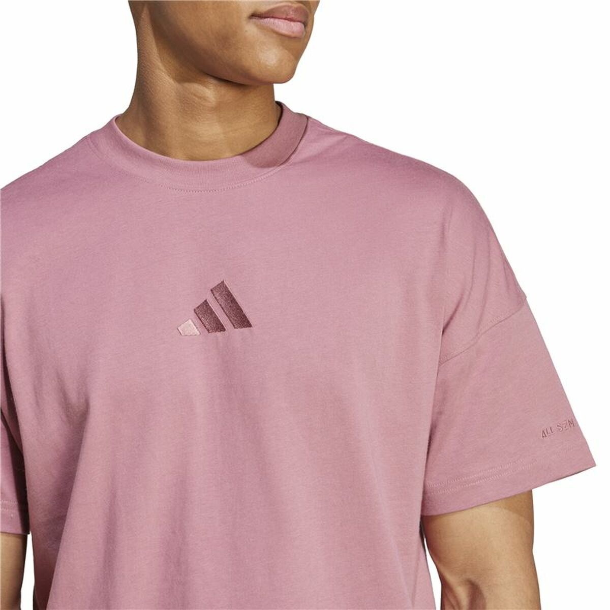 Ανδρική Μπλούζα με Κοντό Μανίκι Adidas All Szn Ροζ