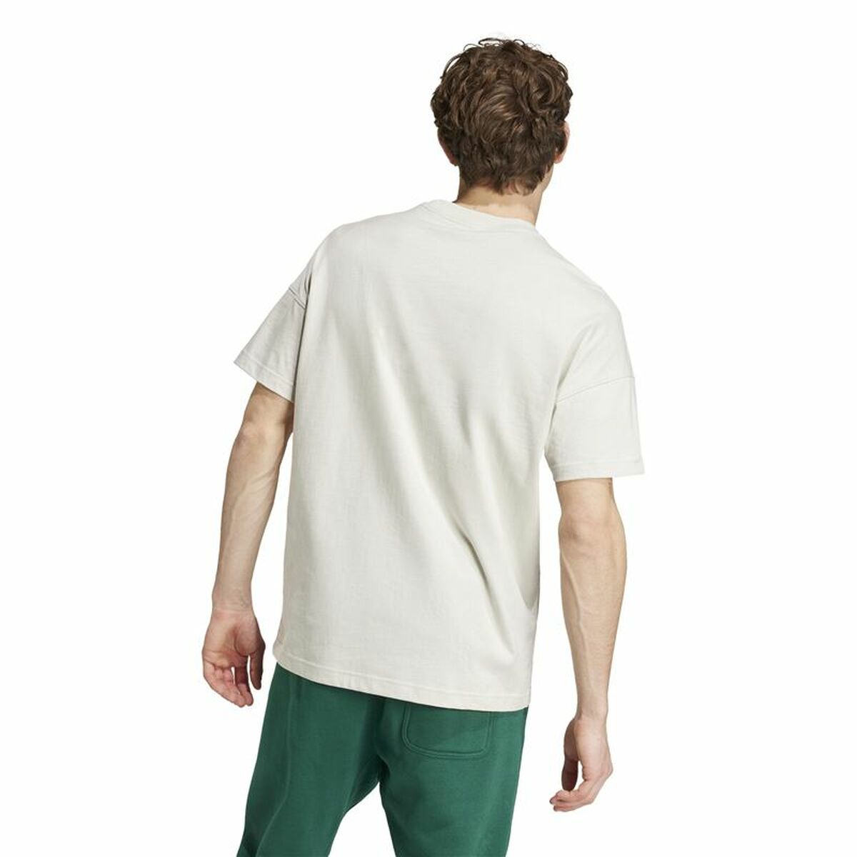 Ανδρική Μπλούζα με Κοντό Μανίκι Adidas All Szn Λευκό Μπεζ