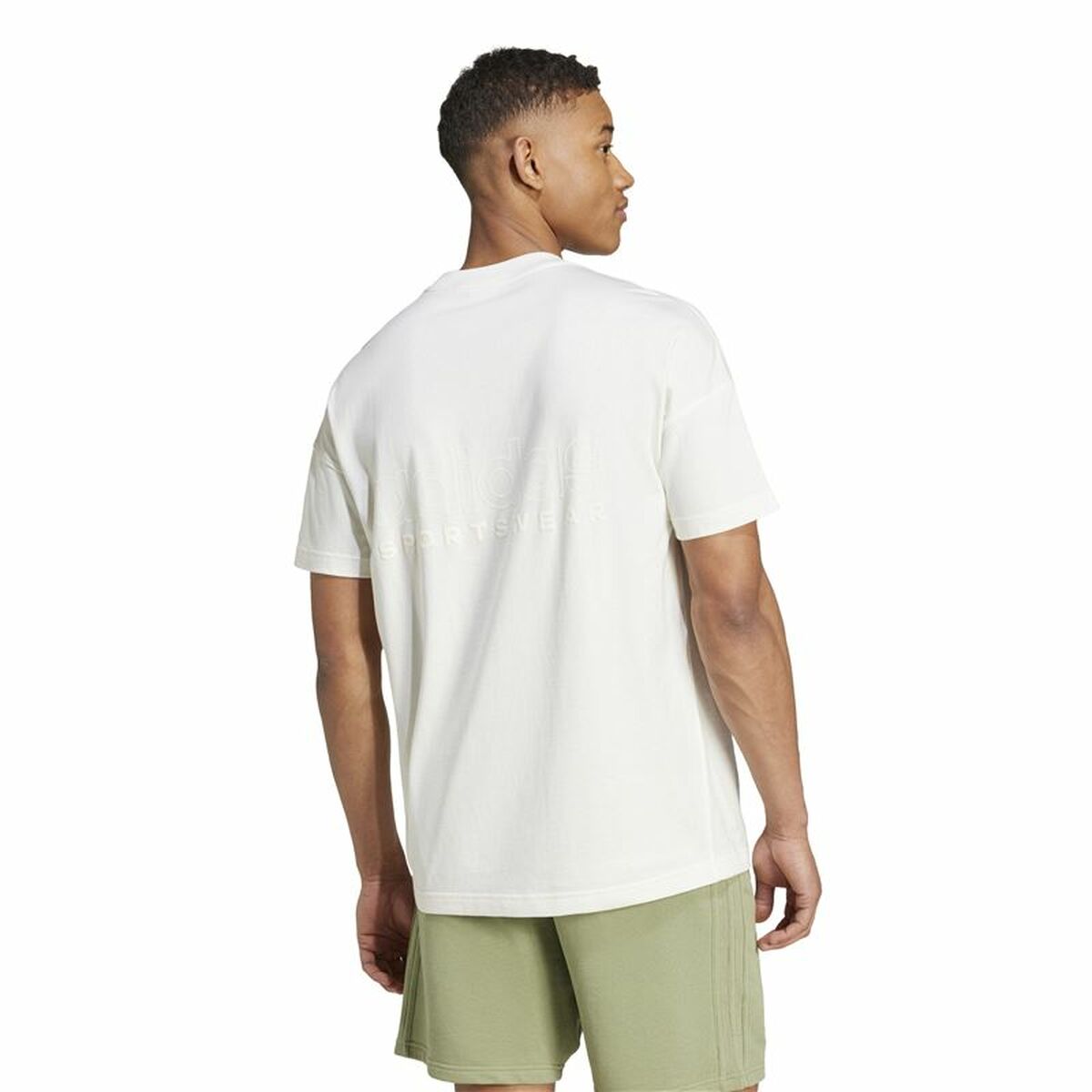 Ανδρική Μπλούζα με Κοντό Μανίκι Adidas All Szn Graphic Λευκό