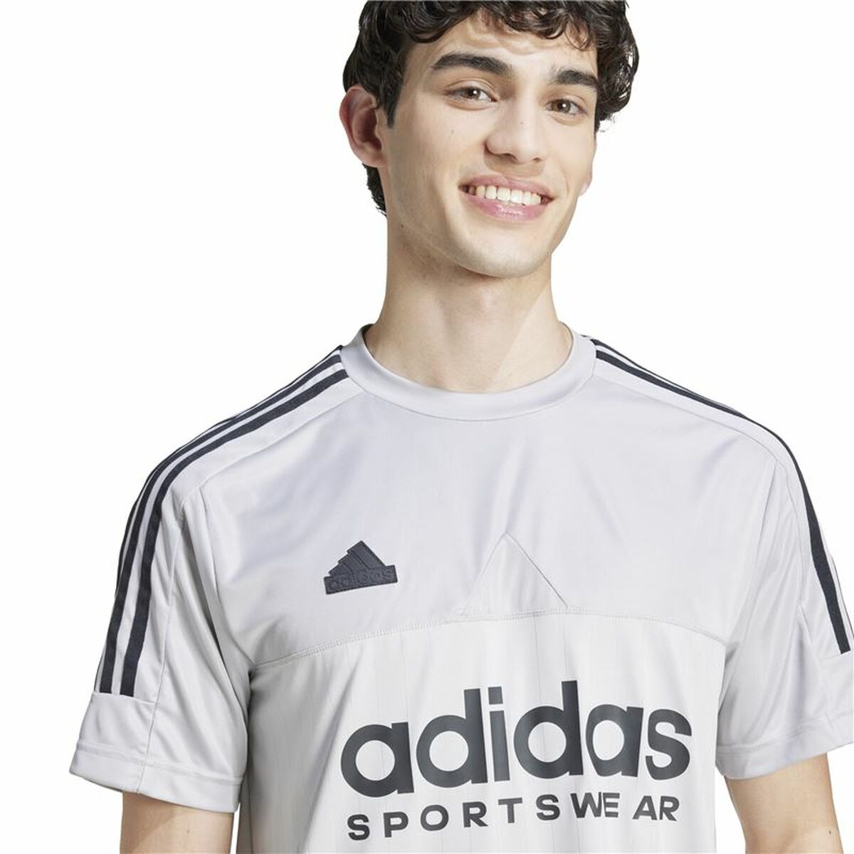 Ανδρική Μπλούζα με Κοντό Μανίκι Adidas Tiro Γκρι