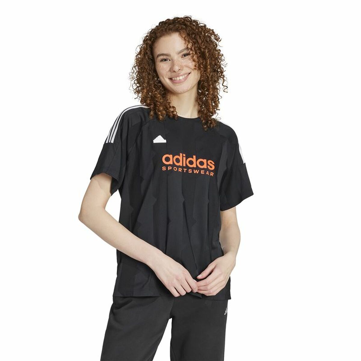 Γυναικεία Μπλούζα με Κοντό Μανίκι Adidas Tiro Cut Μαύρο