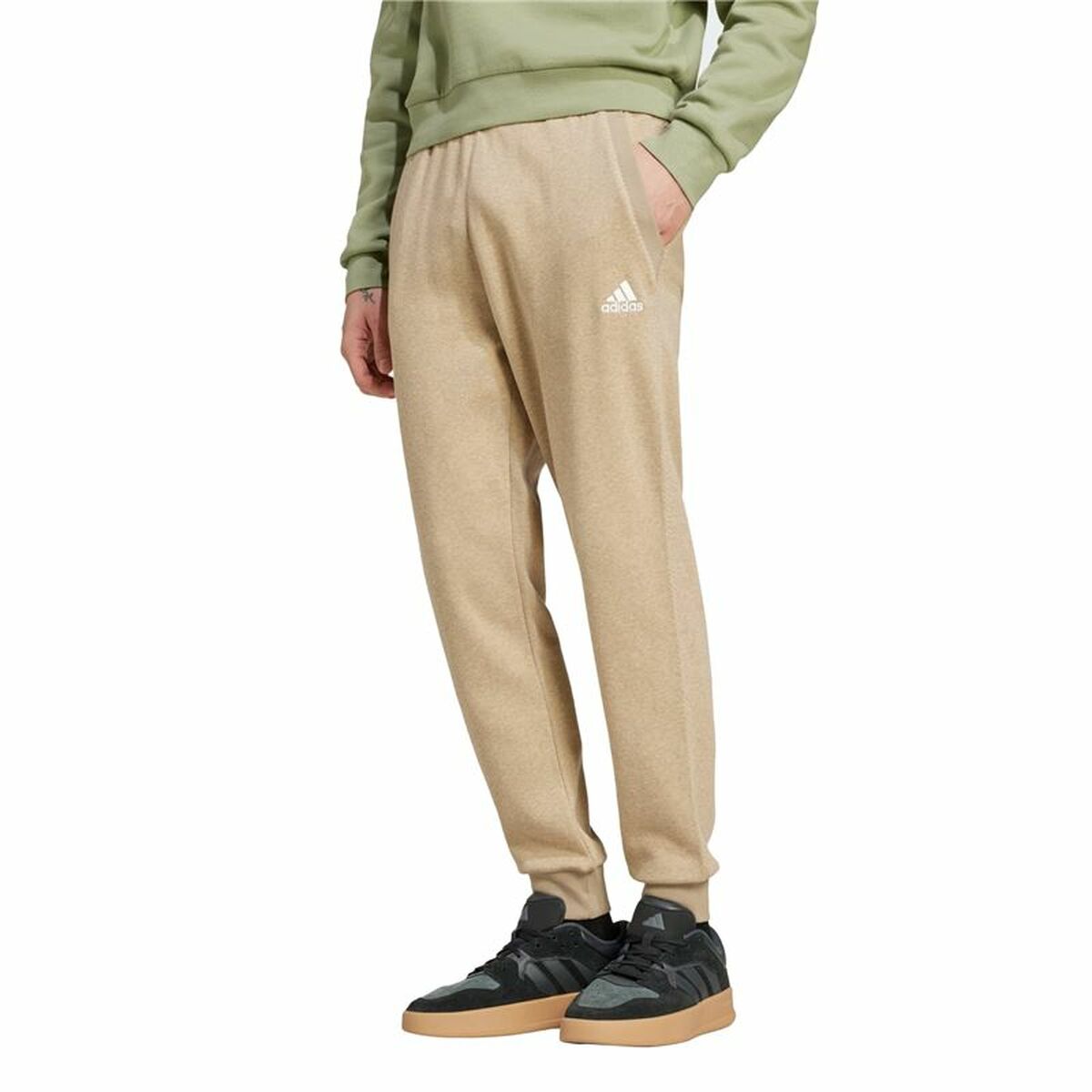 Μακρύ Αθλητικό Παντελόνι Adidas Seasonal Essentials Melange Καφέ Άντρες
