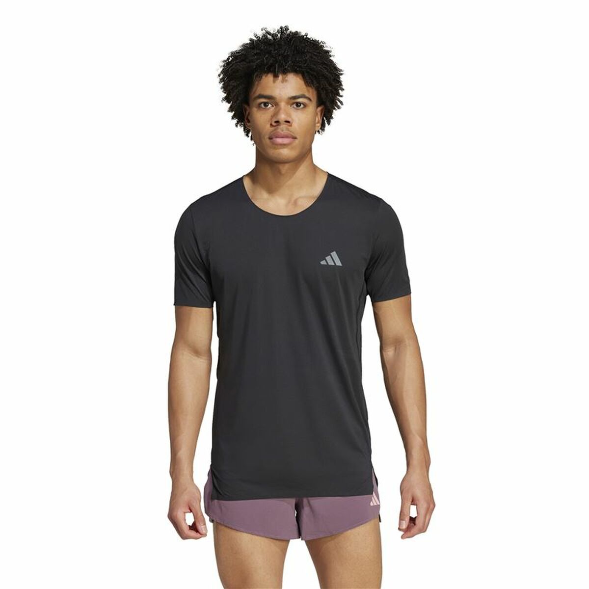 Ανδρική Μπλούζα με Κοντό Μανίκι Adidas Adizero Running Μαύρο