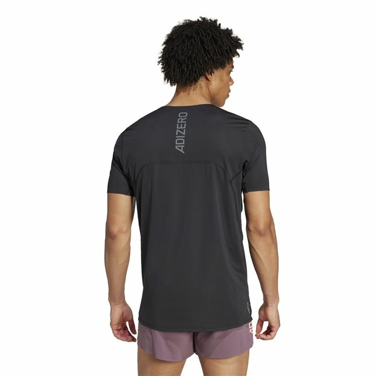 Ανδρική Μπλούζα με Κοντό Μανίκι Adidas Adizero Running Μαύρο