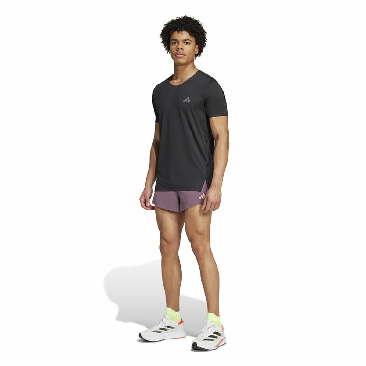 Ανδρική Μπλούζα με Κοντό Μανίκι Adidas Adizero Running Μαύρο