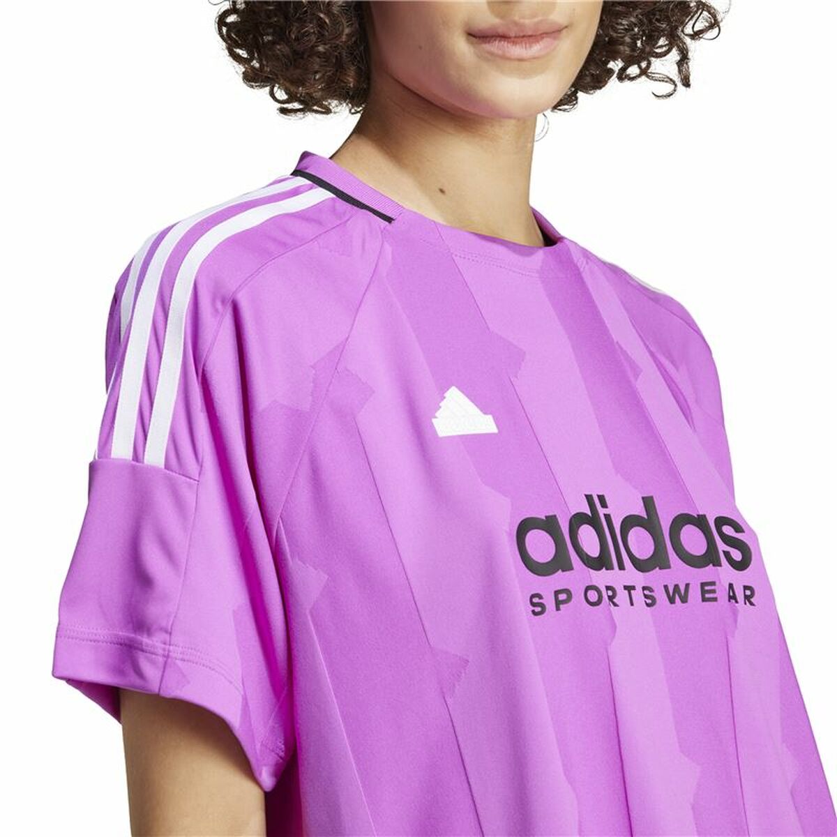 Ανδρική Μπλούζα με Κοντό Μανίκι Adidas Tiro Cut 3 Μωβ
