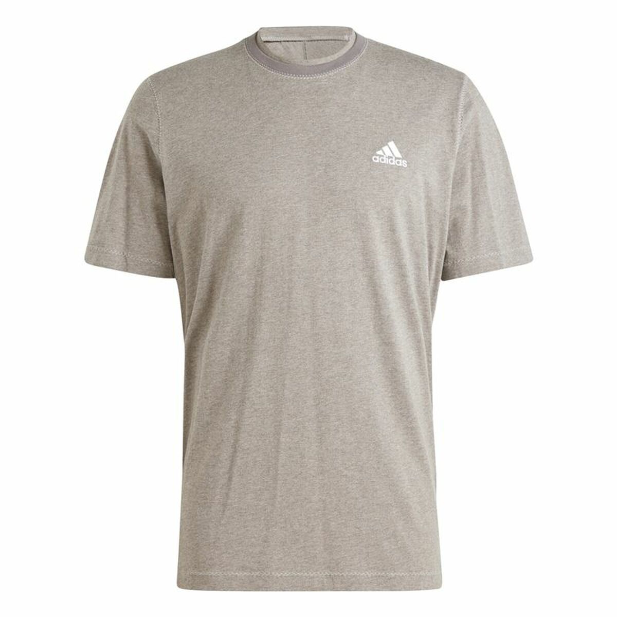 Ανδρική Μπλούζα με Κοντό Μανίκι Adidas Seasonal Essentials Καφέ Ανοιχτό Γκρι