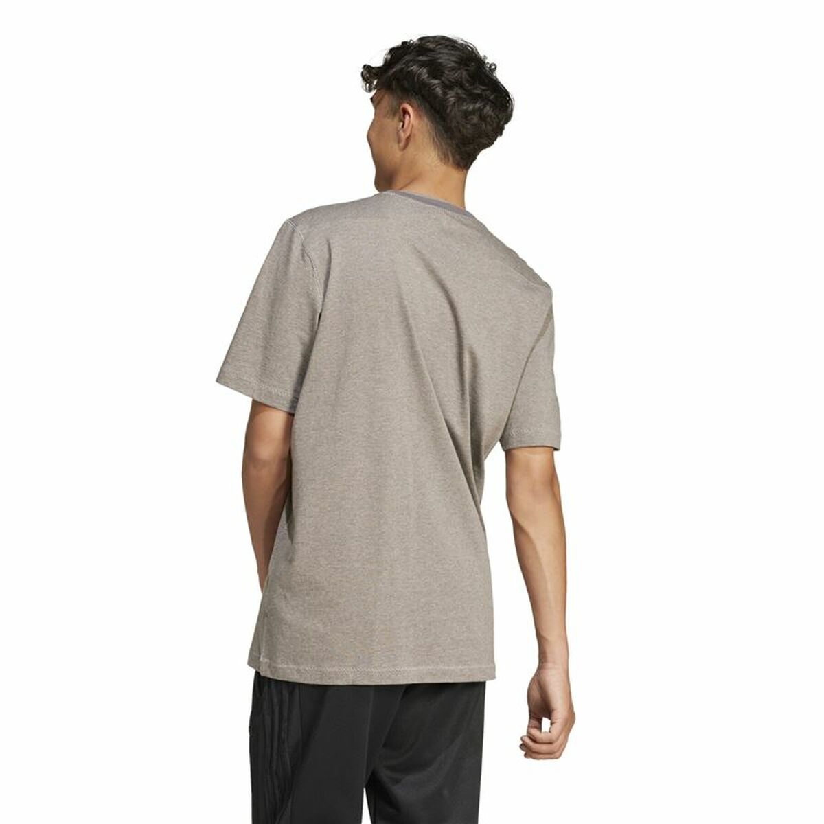 Ανδρική Μπλούζα με Κοντό Μανίκι Adidas Seasonal Essentials Καφέ Ανοιχτό Γκρι