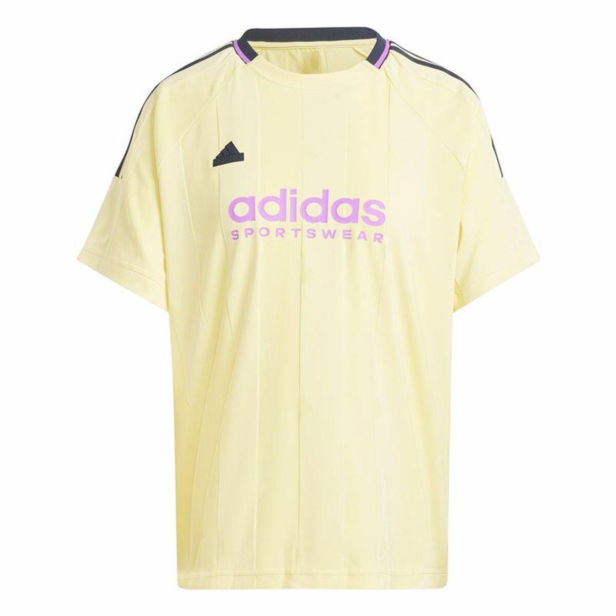 Ανδρική Μπλούζα με Κοντό Μανίκι Adidas Tiro Cut 3 Bandas Jacquard Boyfriend Μπεζ