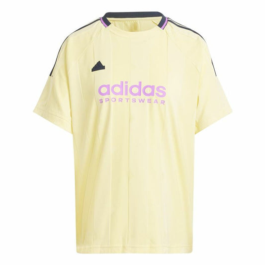 Ανδρική Μπλούζα με Κοντό Μανίκι Adidas Tiro Cut 3 Bandas Jacquard Boyfriend Μπεζ