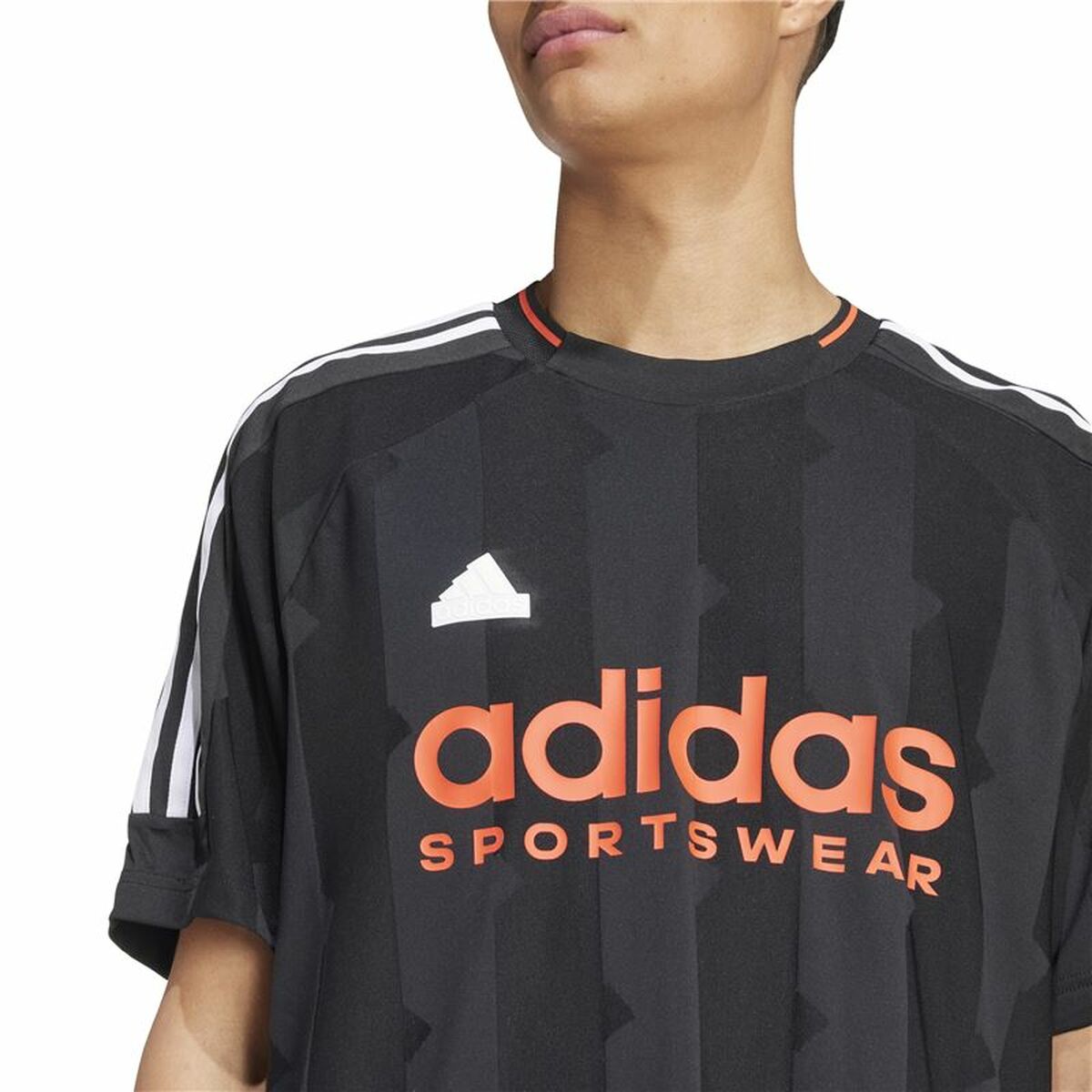 Ανδρική Μπλούζα με Κοντό Μανίκι Adidas House Of Tiro Jacquard Jersey Μαύρο