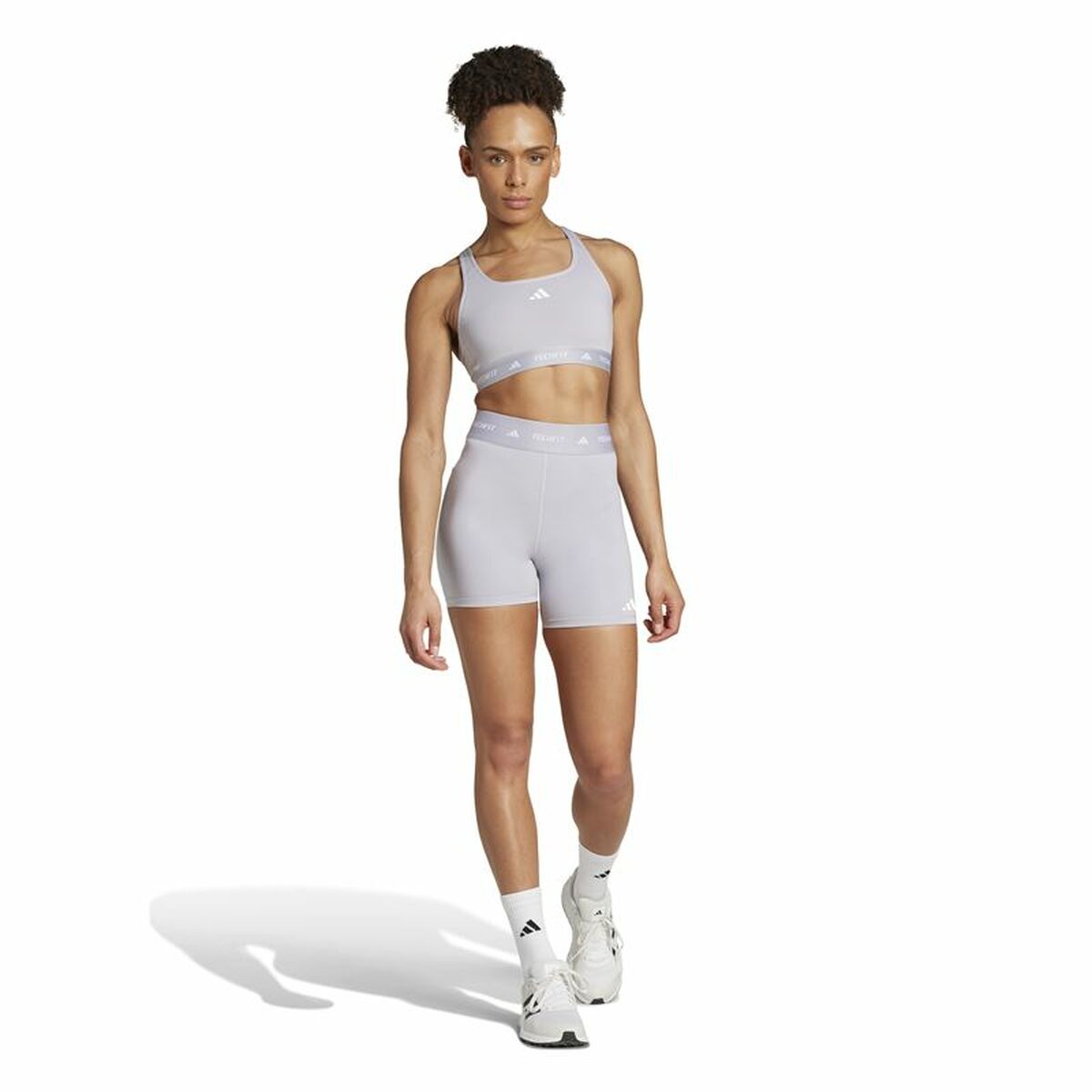 Αθλητικά Γυναικεία Κολάν Adidas Techfit Short Γκρι