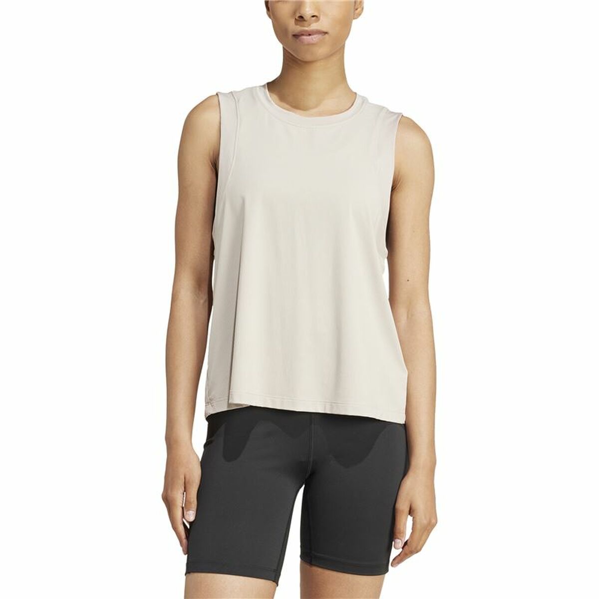 Γυναικεία Tank Top Adidas Studio Μπεζ