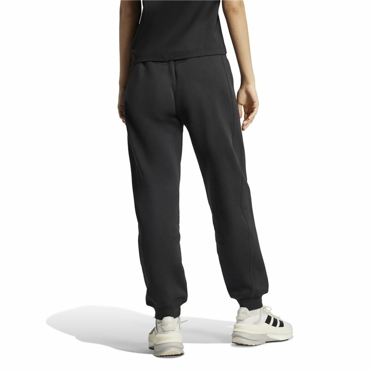 Μακρύ Αθλητικό Παντελόνι Adidas Signature Graphic Print Fleece Loose Μαύρο Γυναίκα