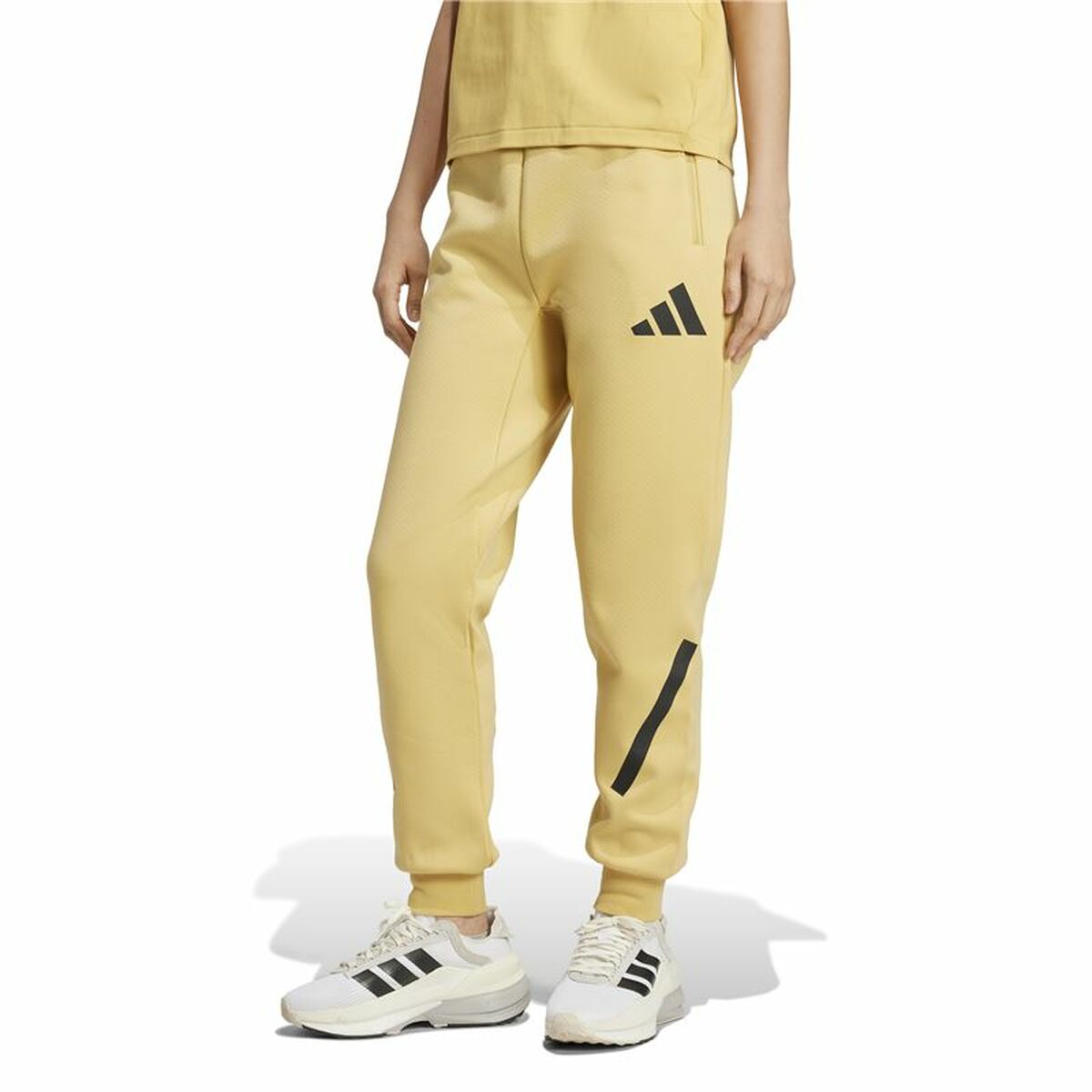 Μακρύ Αθλητικό Παντελόνι Adidas Z.N.E. Κίτρινο Γυναίκα