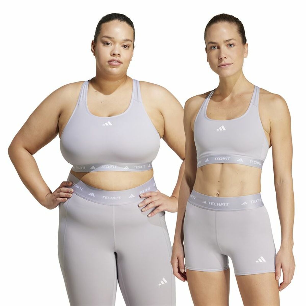 Αθλητικό σουτιέν Adidas Techfit Γκρι