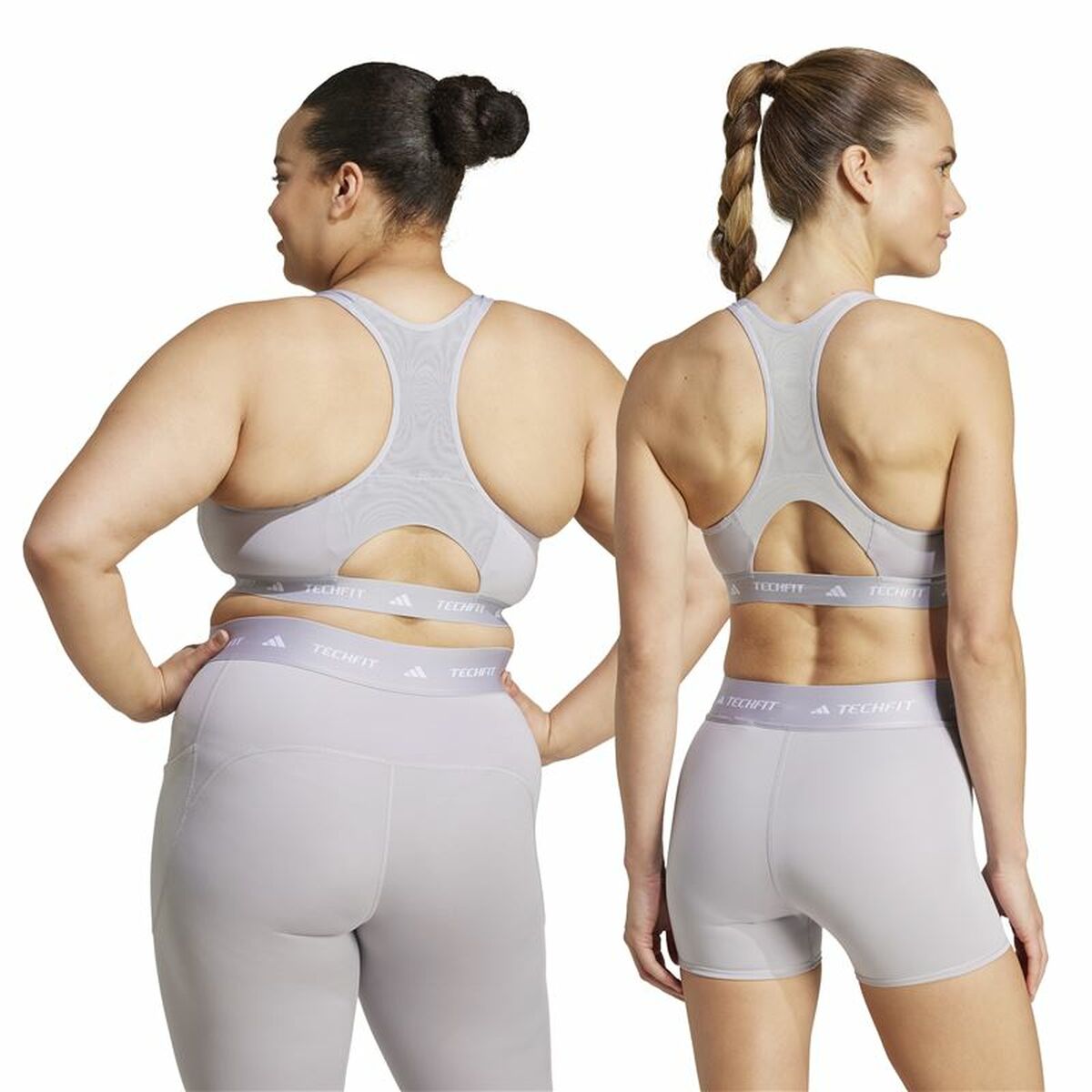 Αθλητικό σουτιέν Adidas Techfit Γκρι