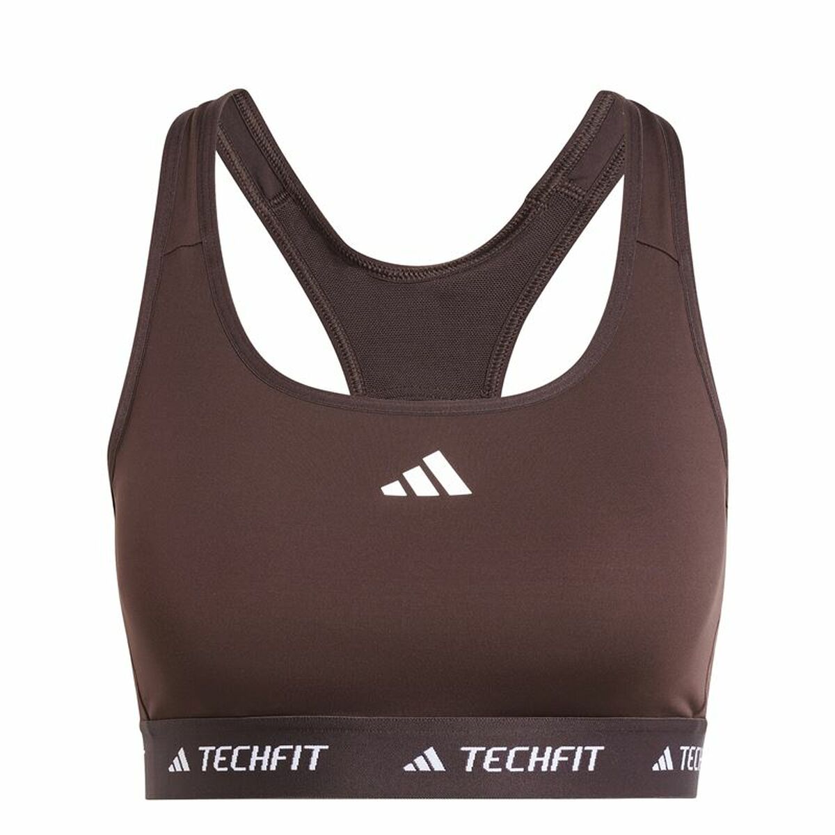 Αθλητικό σουτιέν Adidas Techfit Medium Καφέ