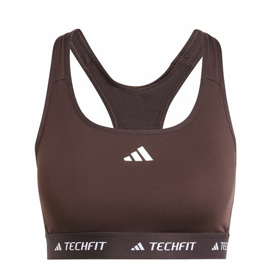 Αθλητικό σουτιέν Adidas Techfit Medium Καφέ