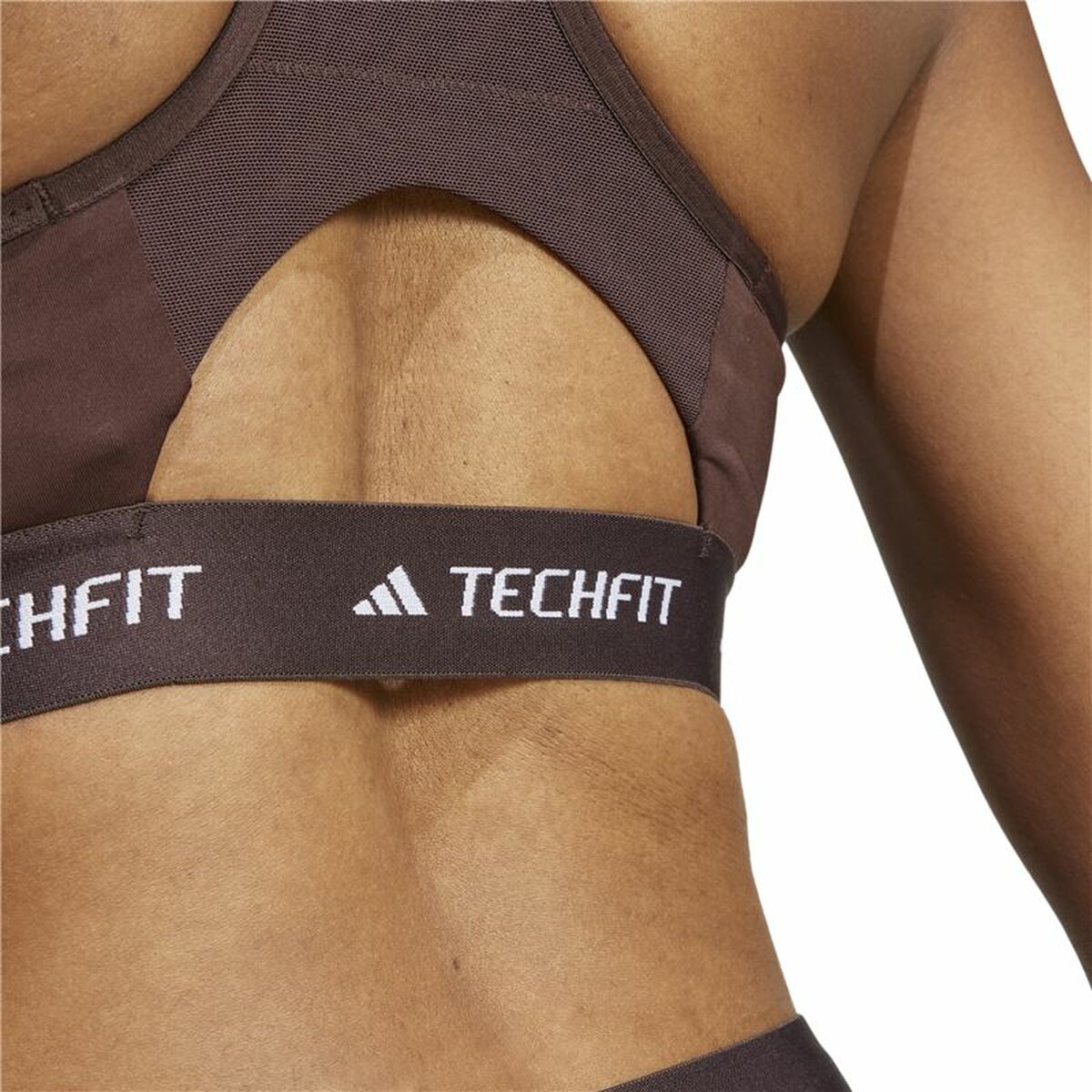 Αθλητικό σουτιέν Adidas Techfit Medium Καφέ