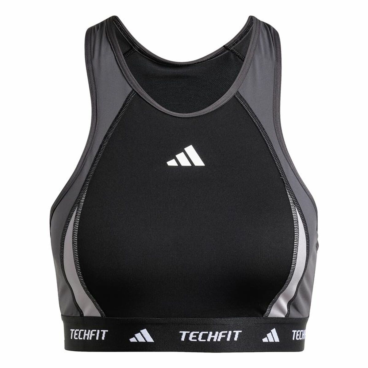 Αθλητικό σουτιέν Adidas Techfit  Μαύρο