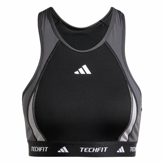 Αθλητικό σουτιέν Adidas Techfit Μαύρο