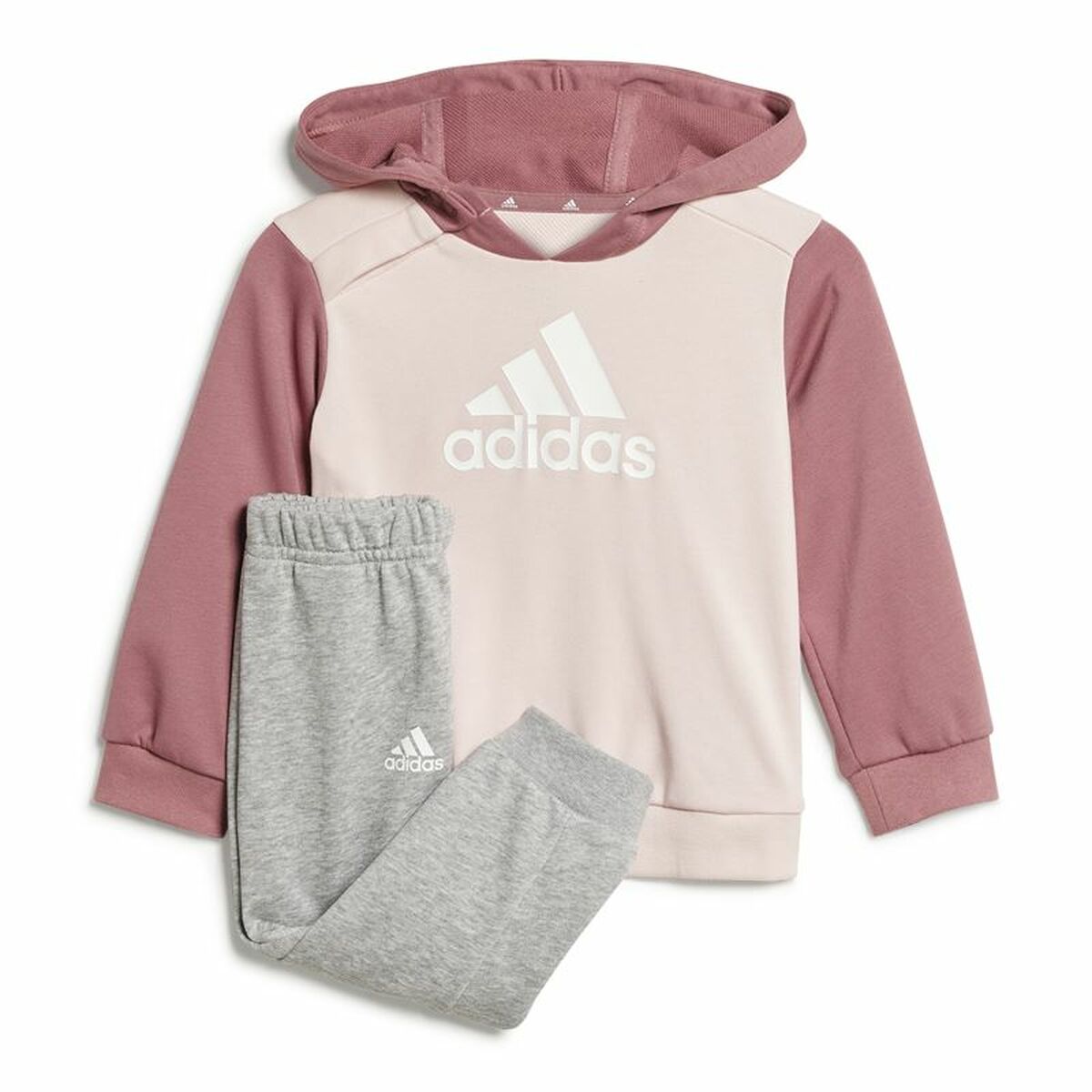Παιδική Αθλητική Φόρμα Adidas Essentials Colorblock Γκρι Ροζ