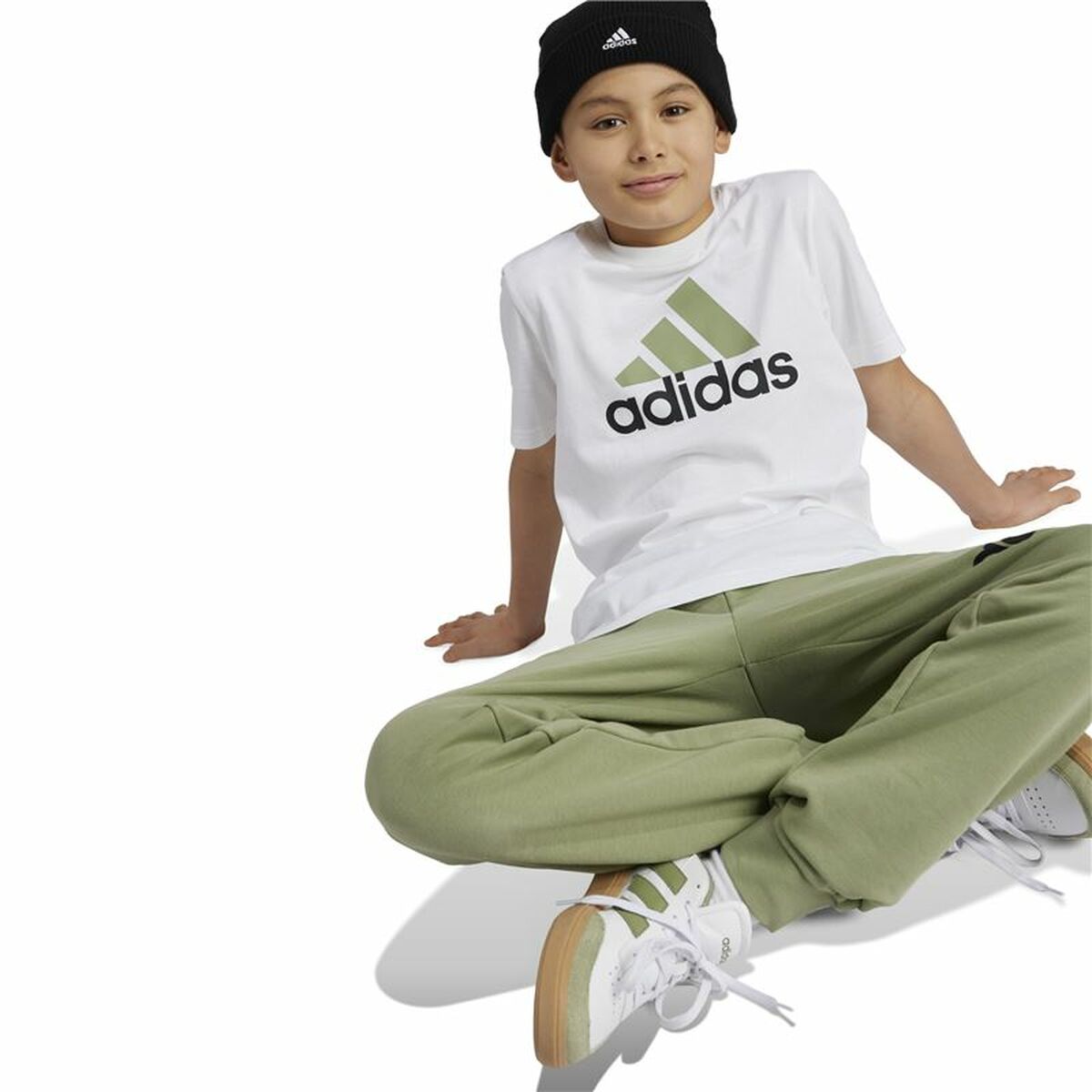 Unisex Μπλούζα με Κοντό Μανίκι Adidas Essentials Λευκό