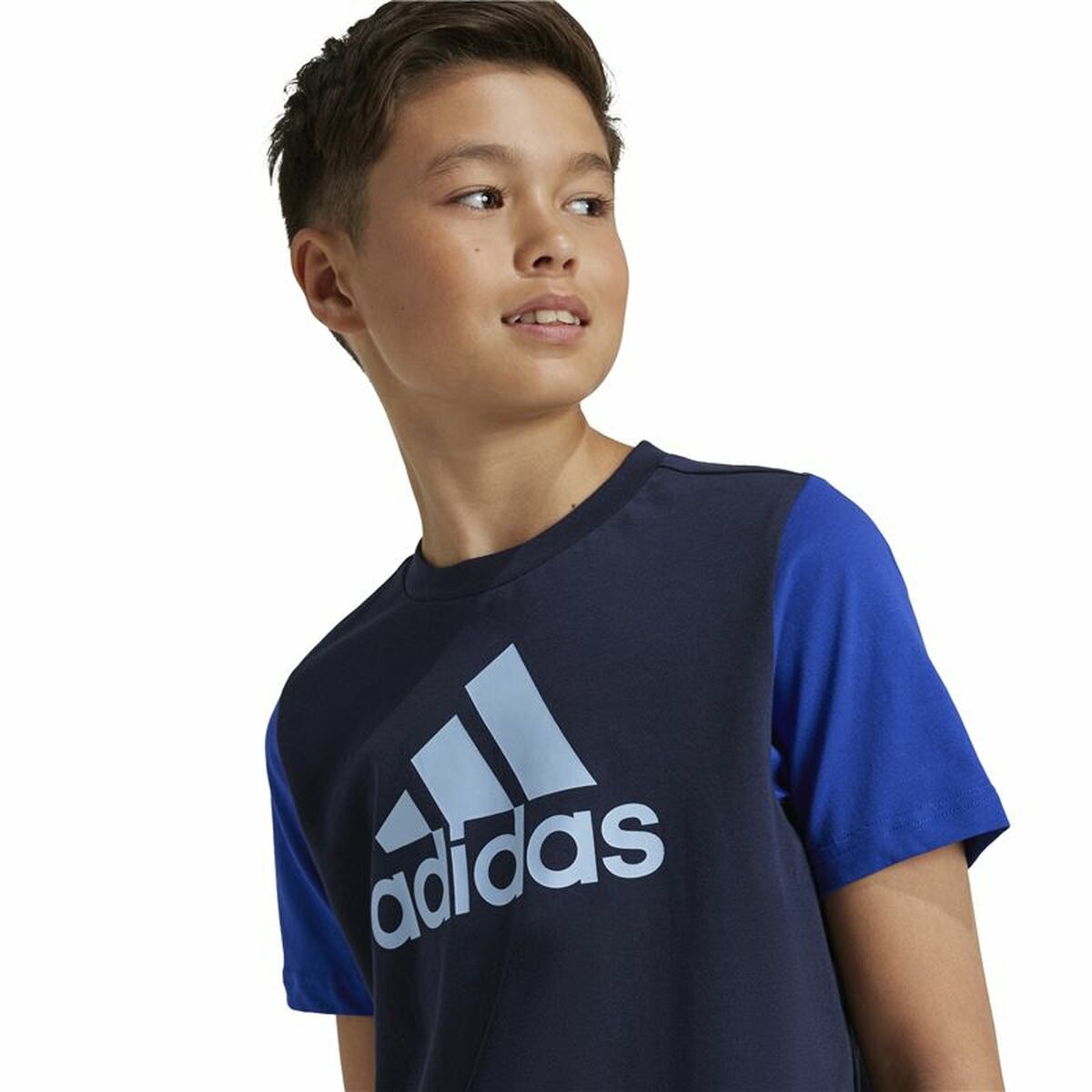 Παιδική Μπλούζα με Κοντό Μανίκι Adidas Essentials Μπλε