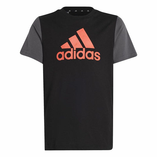Unisex Μπλούζα με Κοντό Μανίκι Adidas Essentials Μαύρο