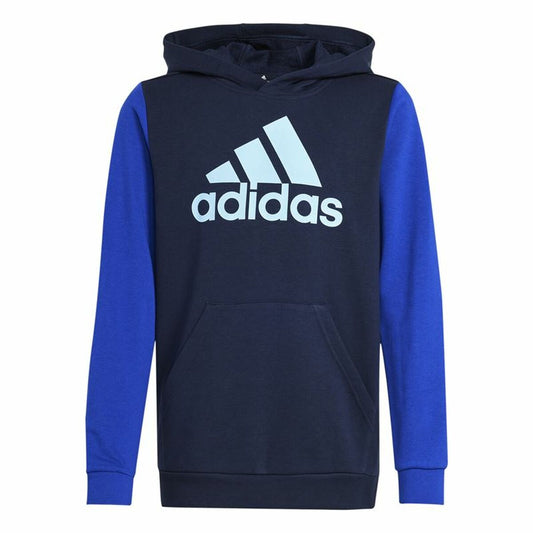 Παιδικό Φούτερ με Κουκούλα Adidas Essentials Big Logo Colorblock Μπλε