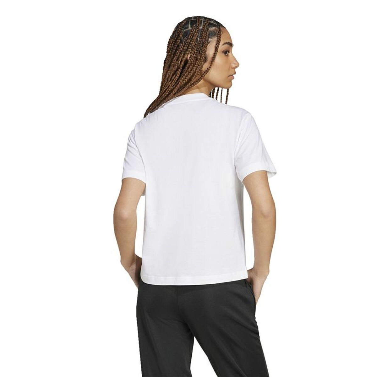 Γυναικεία Μπλούζα με Κοντό Μανίκι Adidas Essentials Λευκό