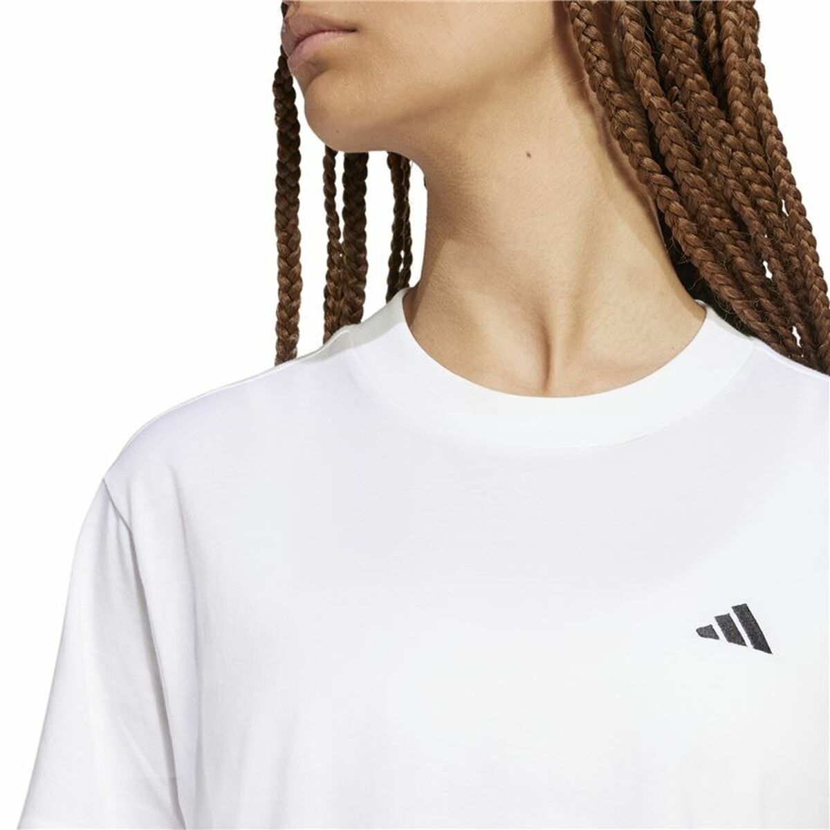 Γυναικεία Μπλούζα με Κοντό Μανίκι Adidas Essentials Λευκό