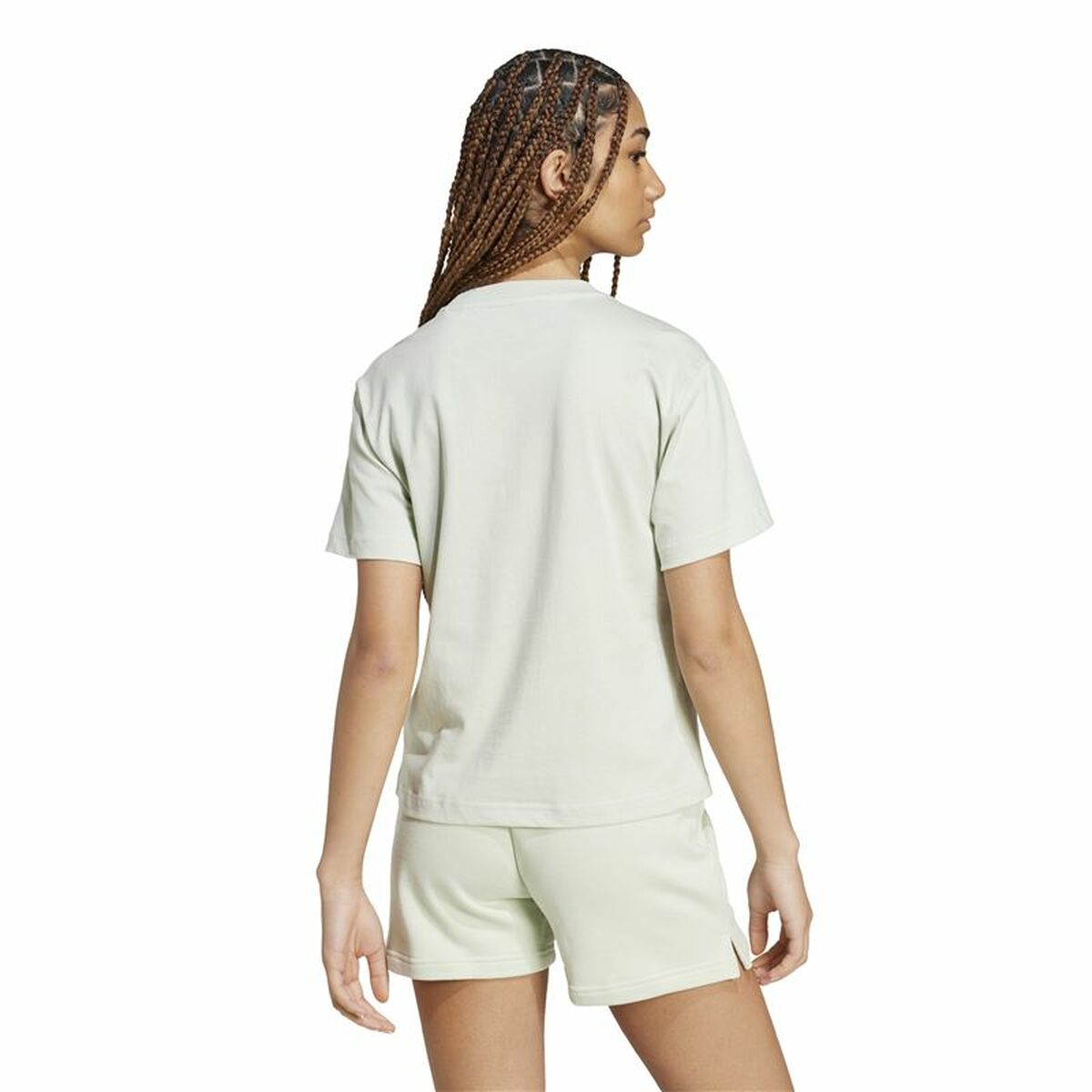 Γυναικεία Μπλούζα με Κοντό Μανίκι Adidas Essentials Small Logo Πράσινο
