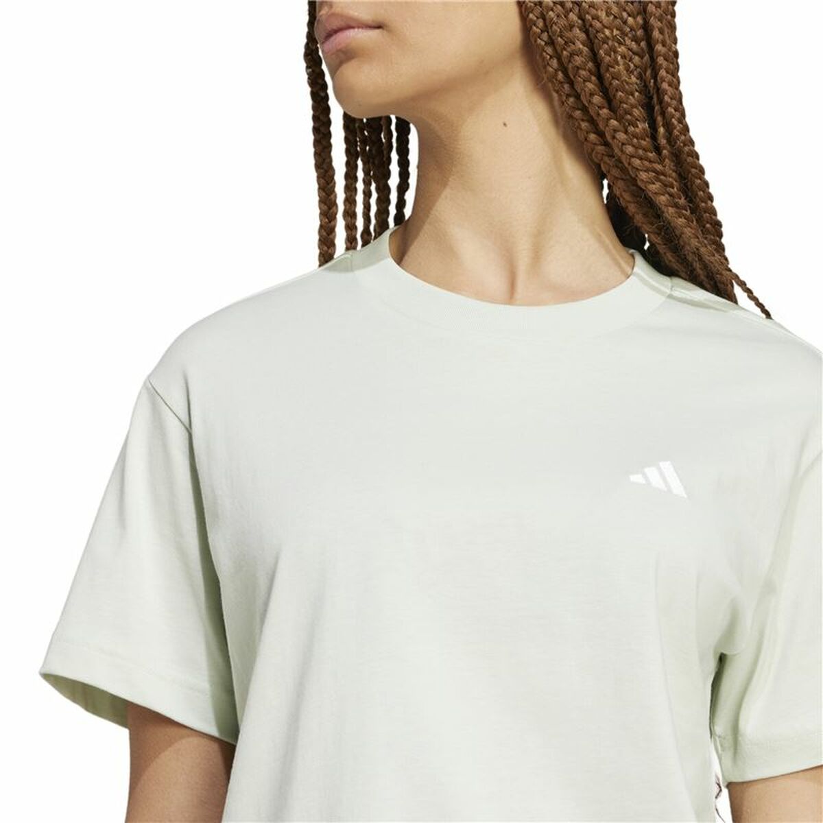 Γυναικεία Μπλούζα με Κοντό Μανίκι Adidas Essentials Small Logo Πράσινο
