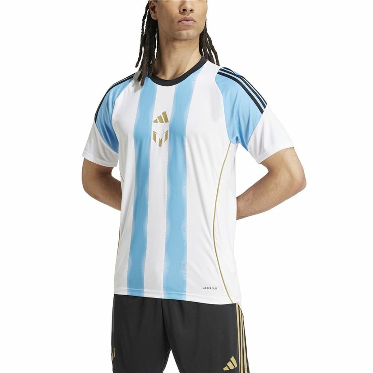 Ποδοσφαιρική Φανέλα Adidas Messi Training Jersey Λευκό Μπλε
