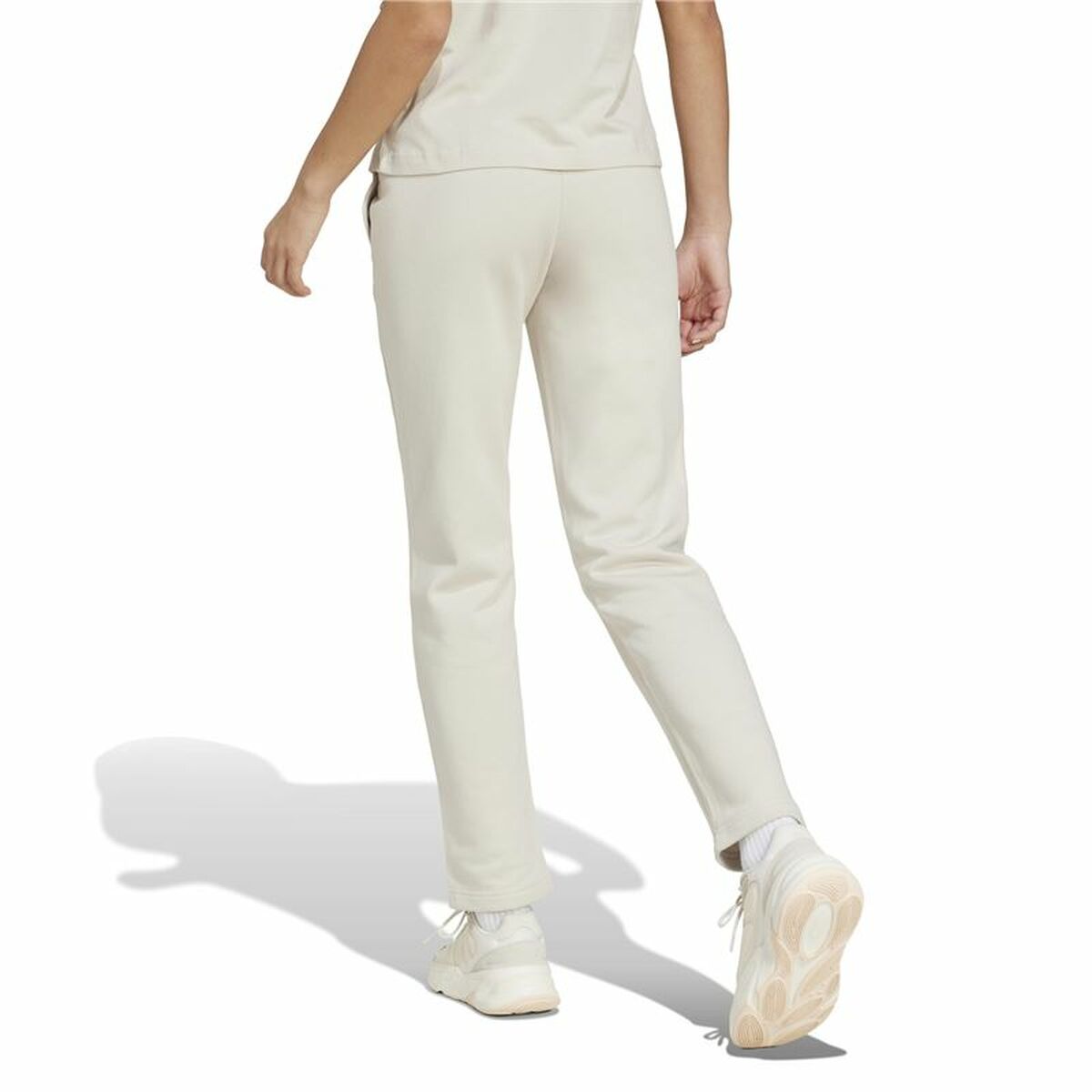 Μακρύ Αθλητικό Παντελόνι Adidas Essentials Λευκό Γυναίκα