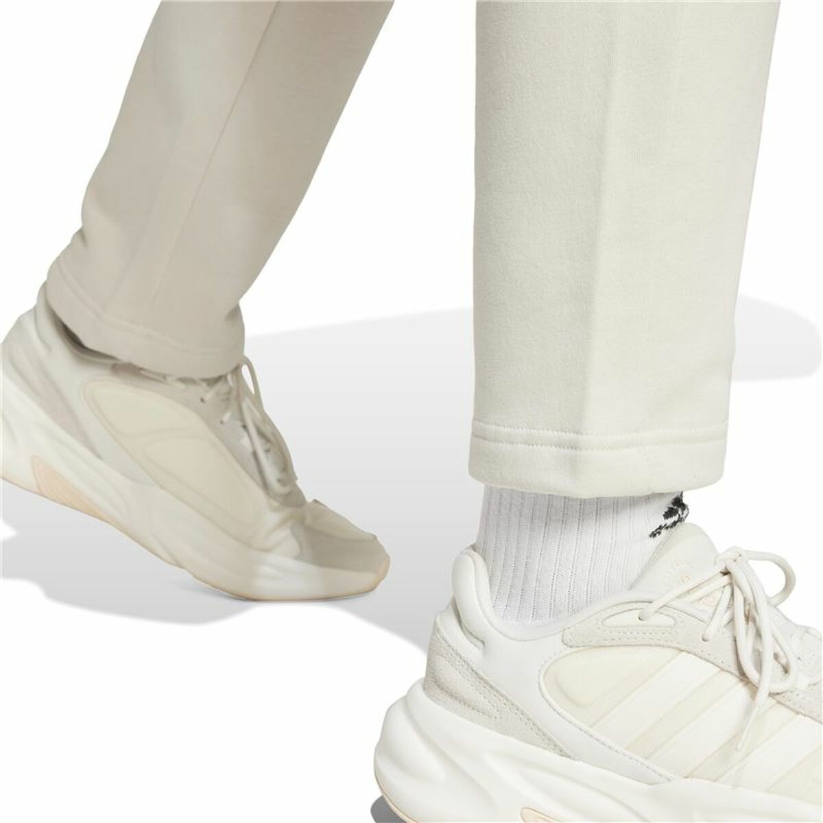Μακρύ Αθλητικό Παντελόνι Adidas Essentials Λευκό Γυναίκα