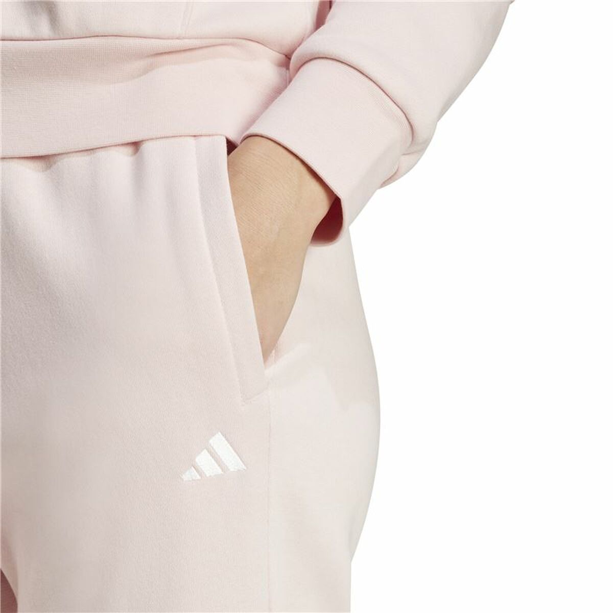 Μακρύ Αθλητικό Παντελόνι Adidas Essentials Small Logo Feel Cozy Open Ροζ Γυναίκα