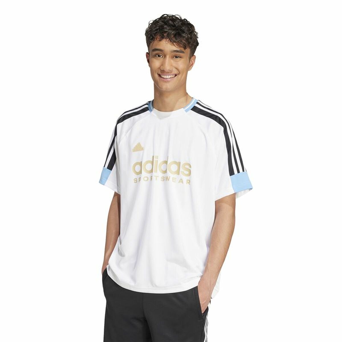 Ανδρική Μπλούζα με Κοντό Μανίκι Adidas Tiro Nations Λευκό