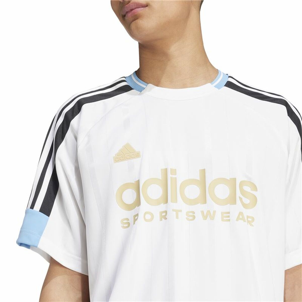 Ανδρική Μπλούζα με Κοντό Μανίκι Adidas Tiro Nations Λευκό