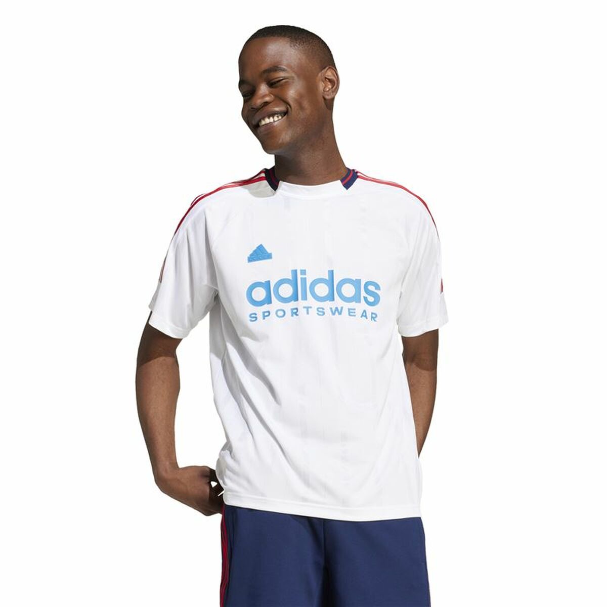 Ανδρική Μπλούζα με Κοντό Μανίκι Adidas Tiro Nations Pack Λευκό
