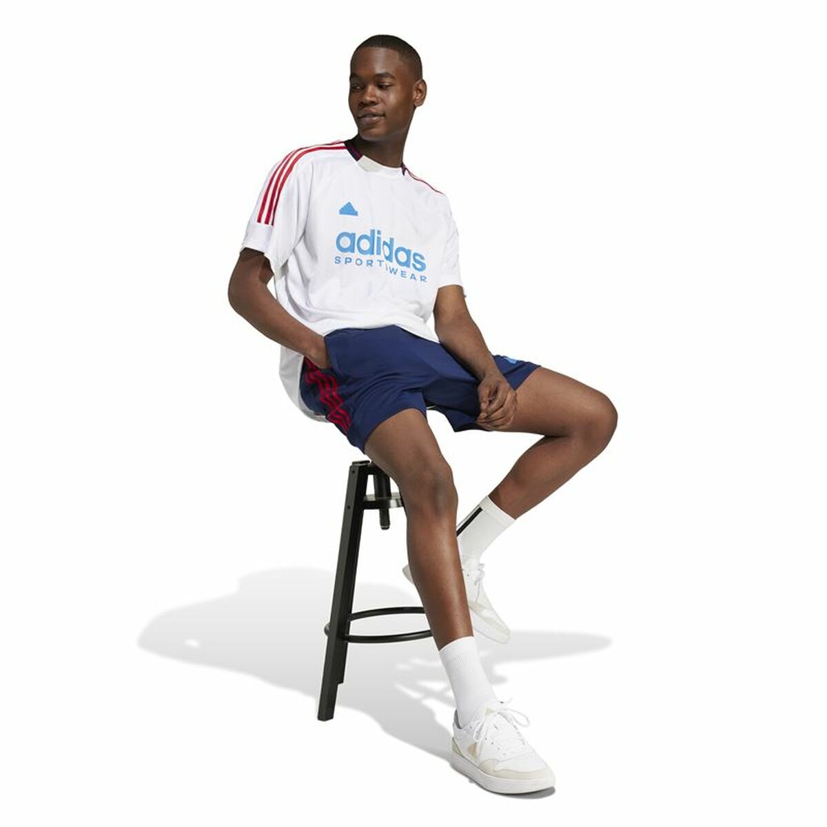 Ανδρική Μπλούζα με Κοντό Μανίκι Adidas Tiro Nations Pack Λευκό