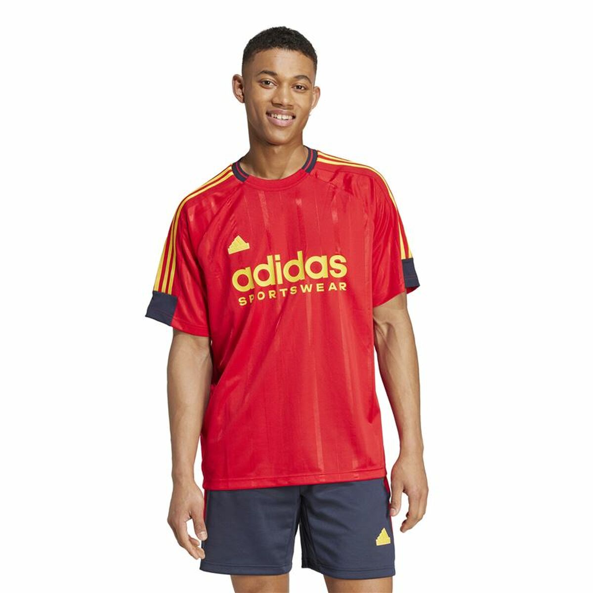 Ανδρική Μπλούζα με Κοντό Μανίκι Adidas Tiro Nations Pack Κόκκινο