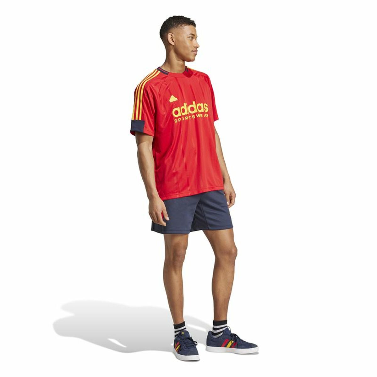 Ανδρική Μπλούζα με Κοντό Μανίκι Adidas Tiro Nations Pack Κόκκινο
