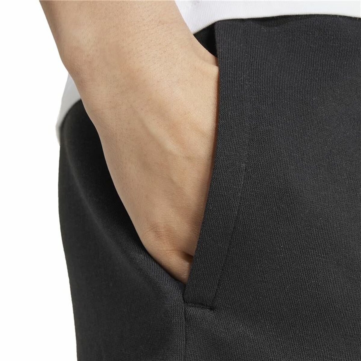 Αθλητικό Σορτς Adidas Essentials Small Logo Fleece Shorts Μαύρο