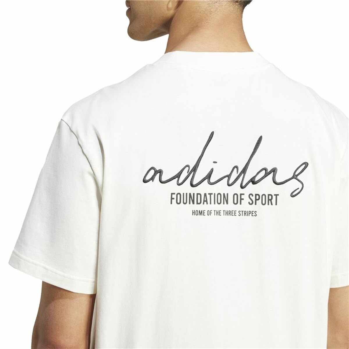 Ανδρική Μπλούζα με Κοντό Μανίκι Adidas Brand Love Λευκό